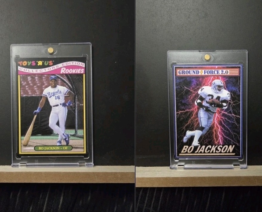 Bo Jackson Custom Card (2) Fan Art  ROYALS RAIDERS 