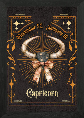Steinbock Schild gerahmt Wandbild Poster Leinwanddruck Bild