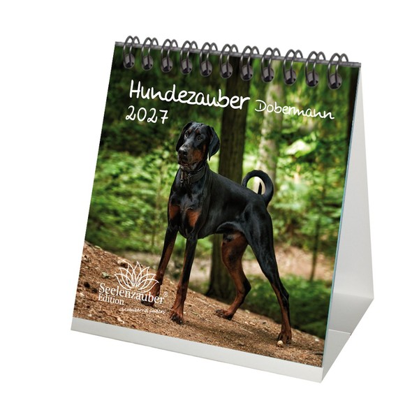 Hundezauber Dobermann Tischkalender 10X10Cm FüR 2027 Welpen Und Hunde - Seelenza-image