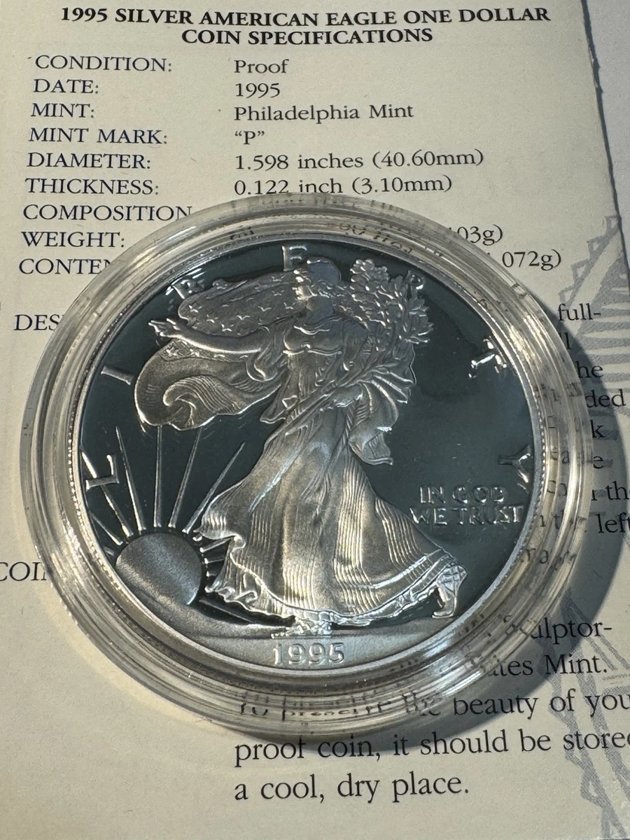 25+ American Eagle Ungraded 1995 Silver Bullion Coins for sale