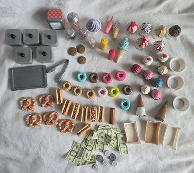Our Generation Sweet Shop Ice Cream Truck BBQ Replacement Accessories Food Lot