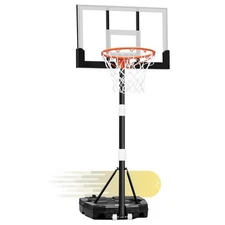 Kids Basketball Hoop 29 in Backboard, 3.2 to 7.2FT Adjustable Height, Swimmin...