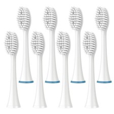 Replacement Toothbrush Heads   8 Pack Electric 1 Count Pack of 8 , White