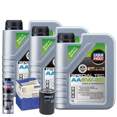 Motoröl 5W30 LIQUI MOLY Special Tec Aa 3L+MAHLE Ölfilter +Spülung