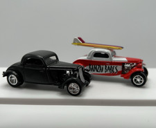 Johnny Lightning 1:64, lot of 2 loose, 1934 Ford Coupe's, Banzai Babes, Grey!03
