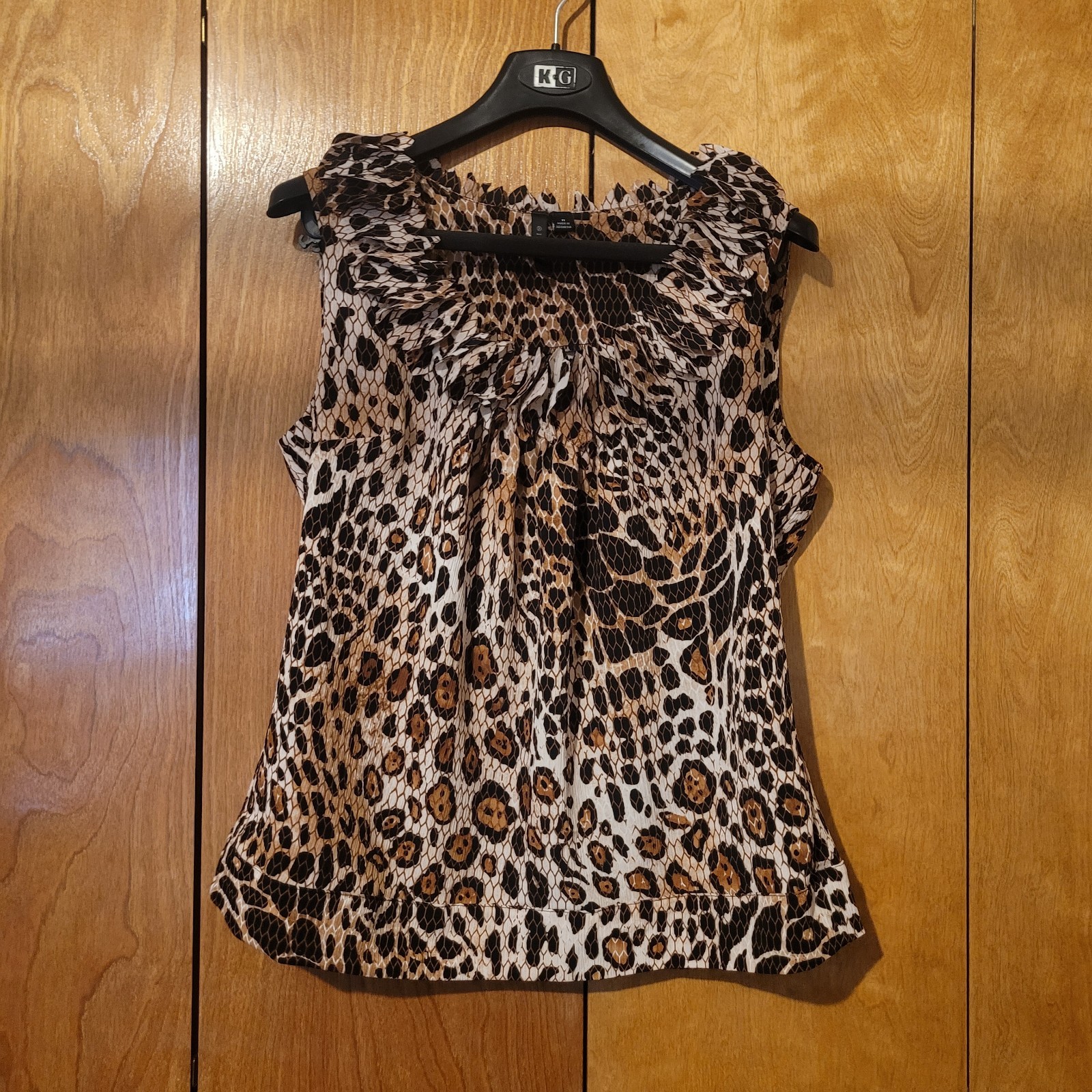 Sioni Python Snake Print Blouse  Unique Curled Te… - image 7