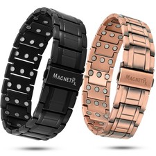 MagnetRX 3X Strength Magnetic Bracelets for Men Titanium Pure Copper