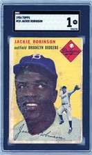 1954 Topps #10 Jackie Robinson SGC 1 PR Vintage Brooklyn Dodgers