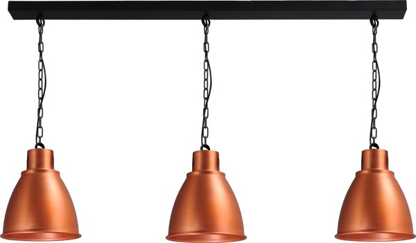 Pendelleuchte Kupfer Industrie PremiumqualitäT Made In EU 3Xe27 Loft HäNgelampe-image