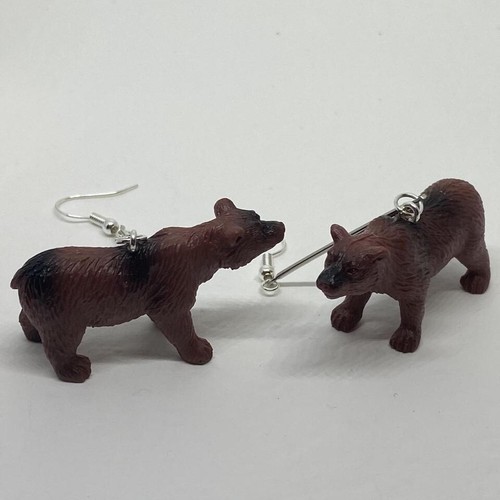 Large animal / zoo earrings , made from acrylic Kitsch Fun 8.5 cm Long - Picture 25 of 72