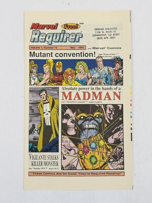 1991 Marvel Requirer #15 Thanos Infinity Gauntlet X-Men Kings of Pain Promo Rare