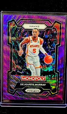2023 2023-24 Panini Prizm Monopoly Purple Wave Prizms #5 Dejounte Murray Hawks