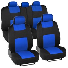 Car Seat Covers For Nissan Sentra 2 Tone Blue Black W Split Bench