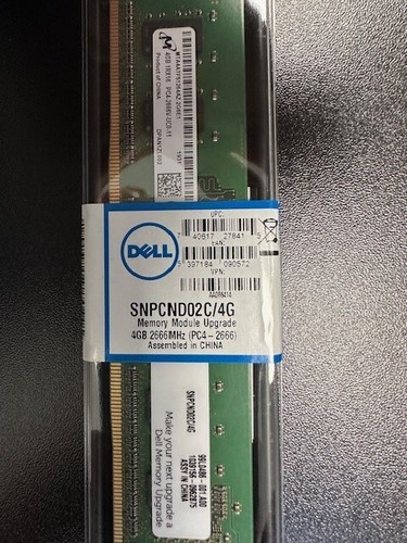 DELL MICRON 4GB DDR4 UDIMM 2666MHz NON-ECC PC MEMORY AA086414 SNPCND02C/4G NEW - Picture 5 of 6