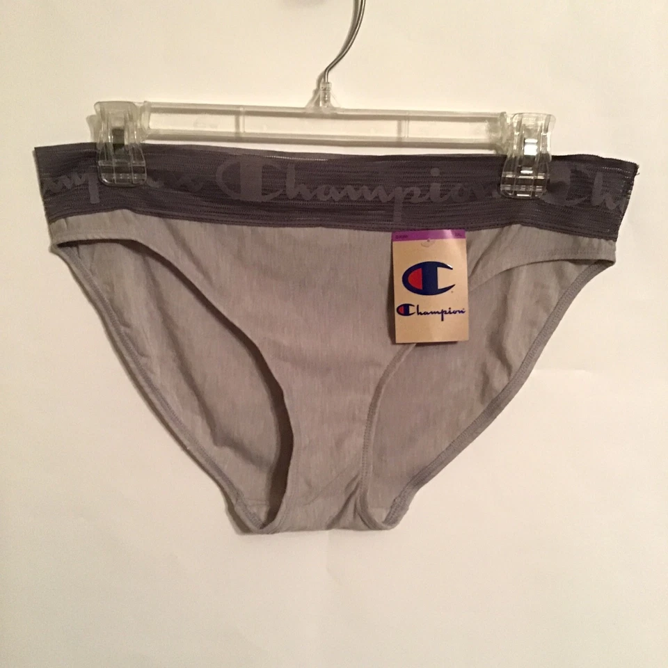 Braguita de bikini Champion ancha de encaje con logotipo de buey gris brezo para mujer talla 2XL Foto 2 de 4