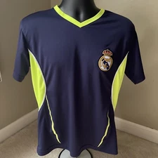 REAL MADRID AUTHENTIC TRAINING JERSEY SIZE S NAVY RHINOX