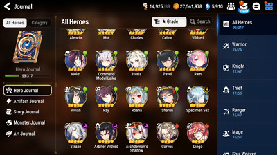 [GLOBAL] Epic 7 Starter 4ML Straze Arbiter Vildred Archdemon Specimen Sez +Name