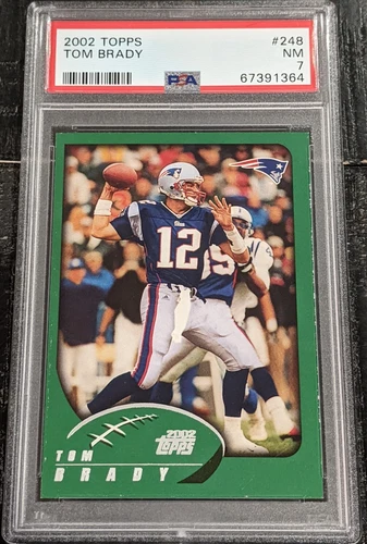 2002 Topps TOM BRADY PSA 7 NM #248 Patriots 2nd Year Card