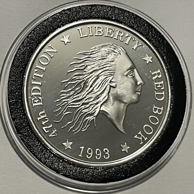 1993 Red Book Whitman Coin 1 Troy Oz .999 Fine Silver Proof Round