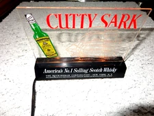 RARE ANTIQUE LIGHTED  BAR TOP SIGN CUTTY SARK NUMBER 1 SELLING SCOTCH WHISKEY
