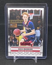 Nico Mannion 2020 Panini Contenders Draft Picks #SS-1 Front Row Seat Red
