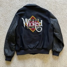 VTG Pete’s Wicked Ale Wool Leather Varsity Bomber Jacket Mens XL Made In USA