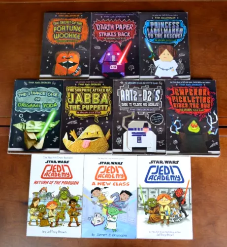 Lot of 10 Origami Yoda and Star Wars Jedi Academy Chapter Books Tom Angleberger