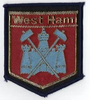 Original Vintage 1970s Football Sew On Patch West Ham United Cloth Badge Unused