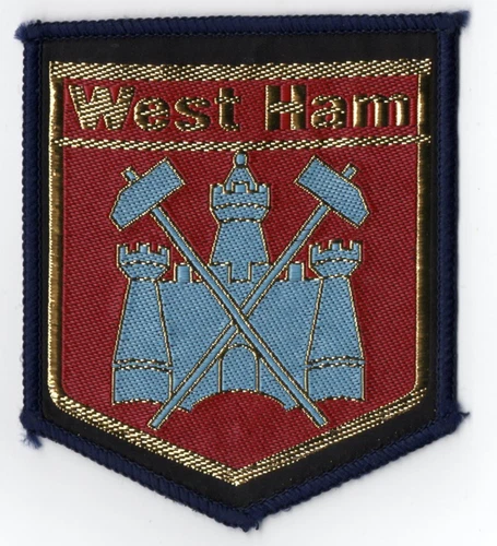 Original Vintage 1970s Football Sew On Patch West Ham United Cloth Badge Unused