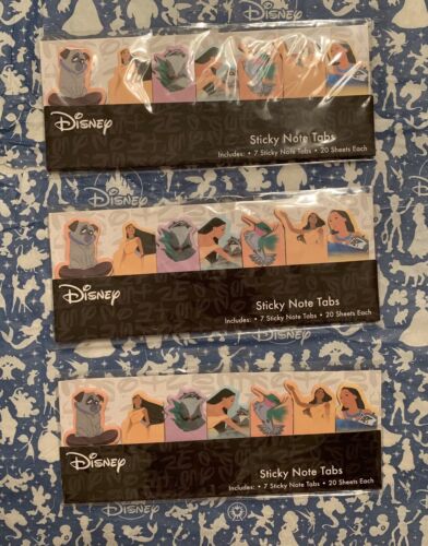 NUOVO Disney Pocahontas Blocco note adesivo scheda 1 (uno) set - Foto 1 di 6