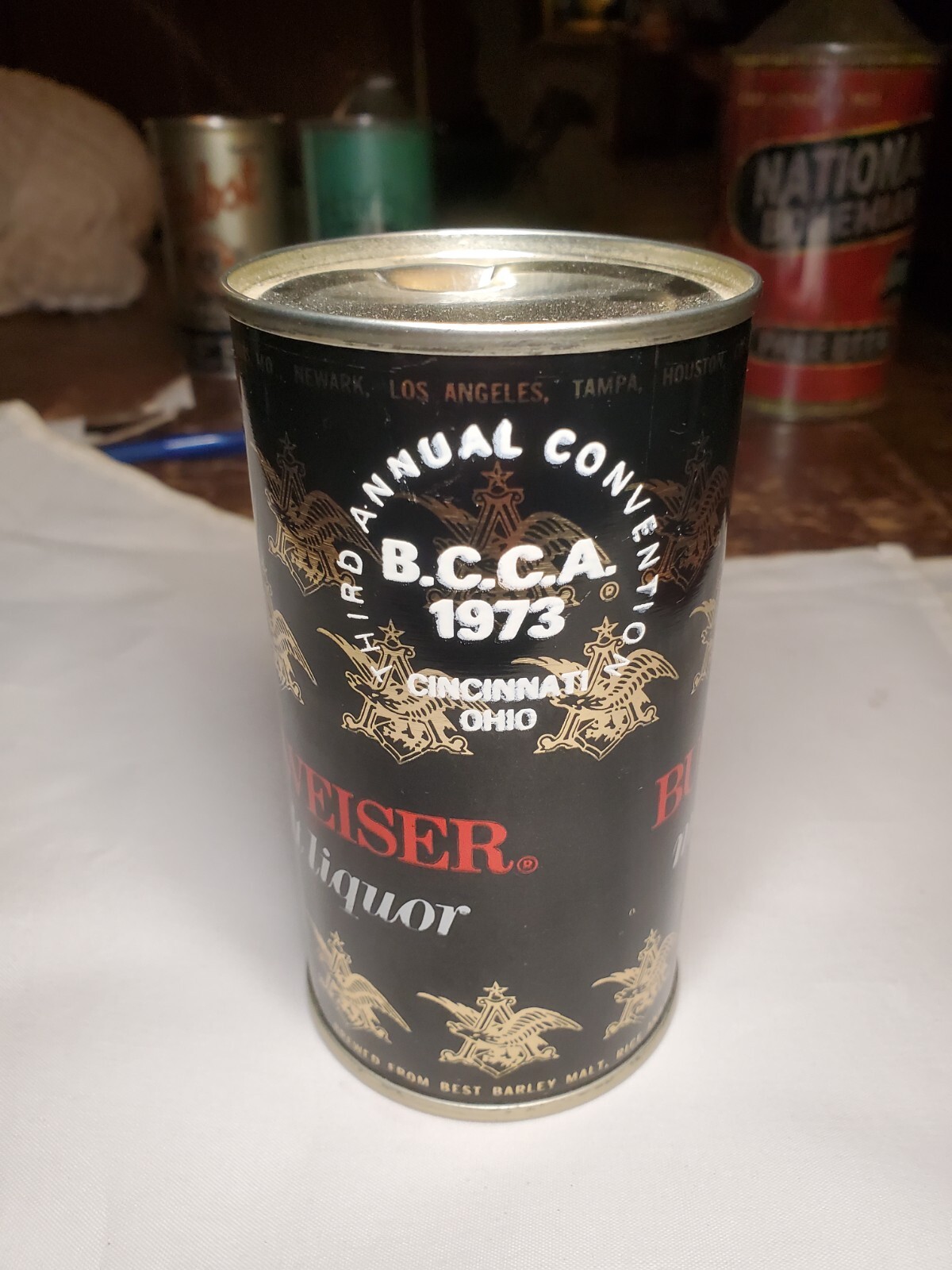 Budweiser Malt Liquor BCCA 3rd Anual Canvention Flat Top Beer Can EMPTY