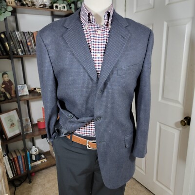 Joseph Abbound Mark Shale Men's Sport Coat Blazer Two Button Navy Wool Size 40R