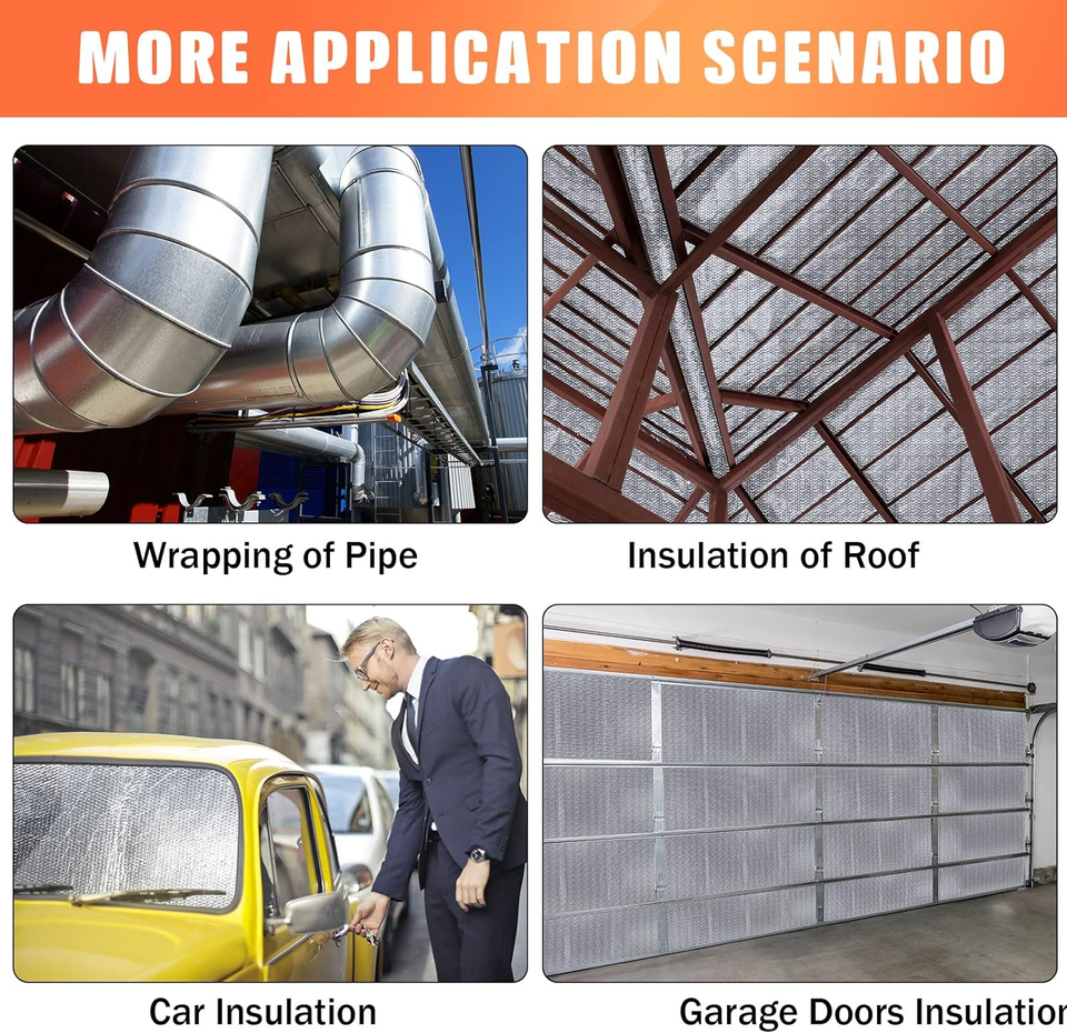 Garage Door Insulation Set Double Bubble Insulation Panels Reflective