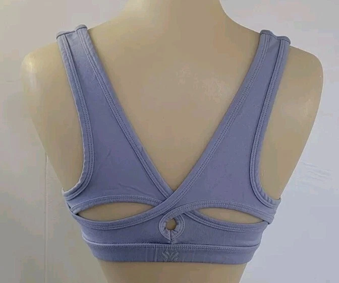 Sujetador deportivo Forever 21 azul claro espalda deportiva talla S pulóver inalámbrico Foto 4 de 4