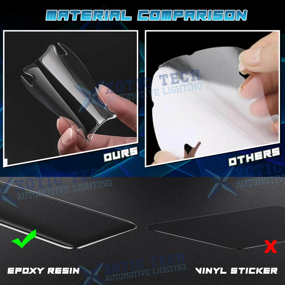 Protector de manija de puerta de coche transparente invisible 3D 4 piezas lámina de pintura protector contra arañazos Foto 3 de 4