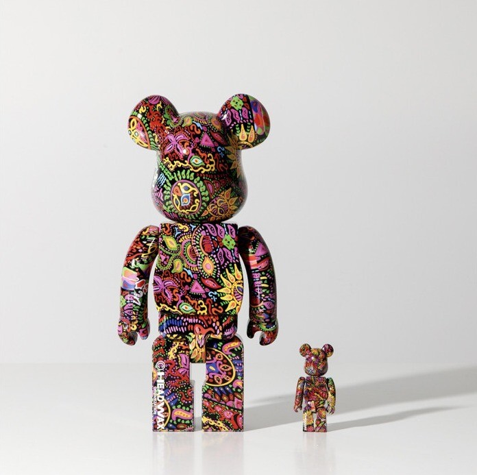 Medicom Toy BE@RBRICK Bearbrick 400% + 100% Psychedelic