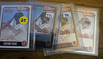 2020 Onyx Cristian Pache AUTO Red Gold /25 /50 RC Nimbus & Vintage ALL 4 