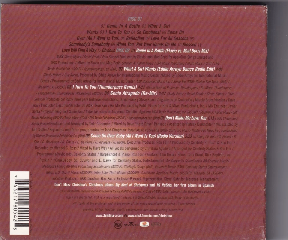 Christina Aguilera Limited Special Edition like new rare original 2CD set 1999 - Image 2 of 4