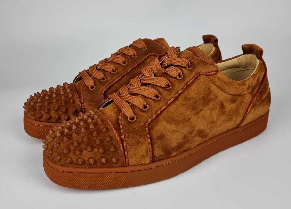 CHRISTIAN LOUBOUTIN: Louis Junior Spikes suede sneakers