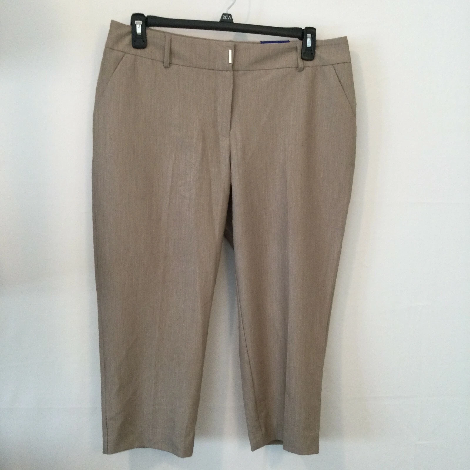 Apt.9 Womens Size 16 Taupe Torie Capri Mid Rise Pants NEW NWT
