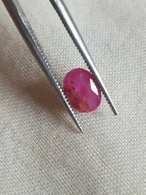 0.81 Ct Natural Red Ruby Burma ( Mogok ) Unheated Oval Shape Loose Gemstone