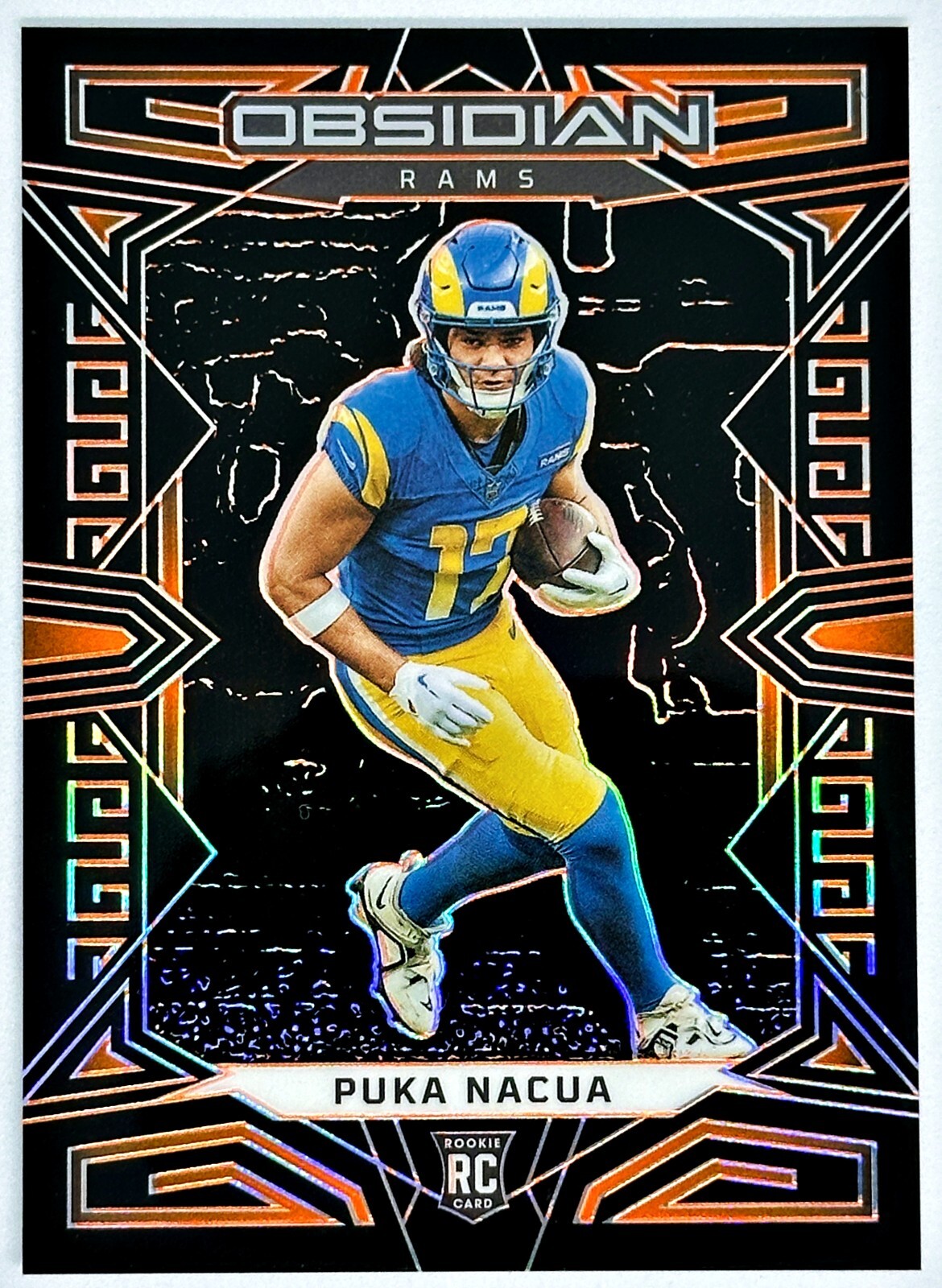 Puka Nacua (RC) 2023 Panini Obsidian Orange Electric Etch #156 - 29/49