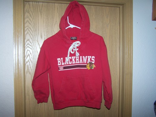 Sweat Capuche Chicago Blackhawks Old Time Hockey - Logos Cousus, Taille M Homme