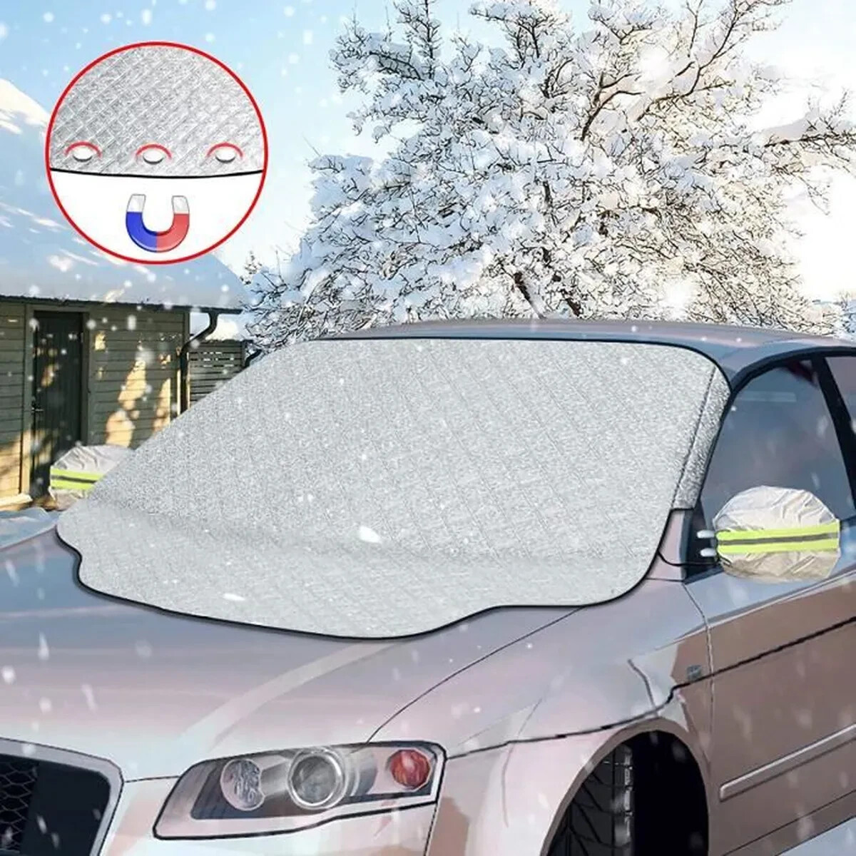 Bâche protection universelle pour pare-brise couverture magnétique UV