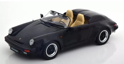 1989 PORSCHE 911 SPEEDSTER BLACK ON TAN 1:18 by KK SCALE MODELS