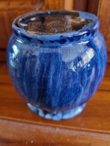 Circa 1933 8S Blue Drip Glaze John Campbell Vase. - Picture 3 of 6