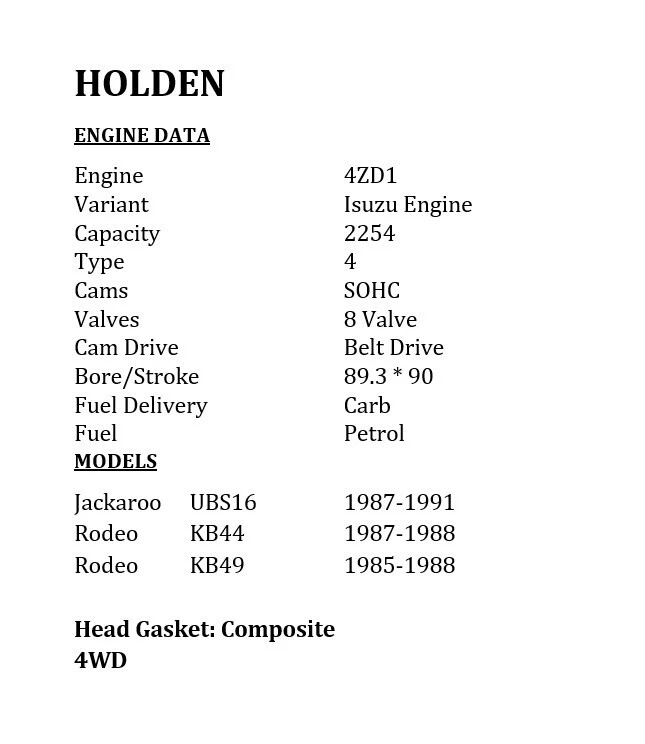 4ZD1 Head Bolts Set Fits In Holden Isuzu - Image 3 of 3
