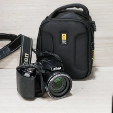 Nikon COOLPIX L310 14MP Digital Camera Black *TESTED* Bundle W Case + Batteries