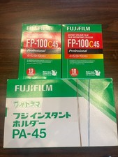 Fujifilm Instant Color Film FP-100 c45 2 packs sealed expired with film holder