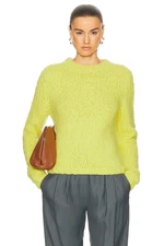 Gabriela Hearst Classic Sweater in Lime Adamite Cashmere S NWOT $1900